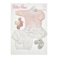 Peter Pan Baby Cardigans Knitting Pattern 1141 3 Ply