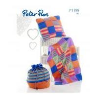 Peter Pan Home Patchwork Blanket, Cushion & Bag Knitting Pattern 1188 DK