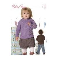 Peter Pan Childrens Sweaters Knitting Pattern 1125 DK