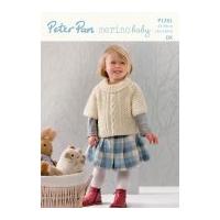 Peter Pan Childrens Sweater Merino Baby Knitting Pattern 1261 DK