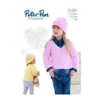 peter pan childrens sweater hat moondust knitting pattern 1201 dk