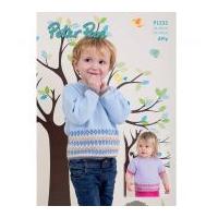 Peter Pan Childrens Sweaters Knitting Pattern 1232 4 Ply