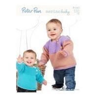 Peter Pan Baby Sweaters, Pinafore Dress & Hat Knitting Pattern 1183 DK