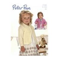 Peter Pan Girls Cardigans Knitting Pattern 1135 DK