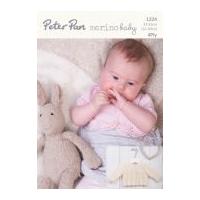 Peter Pan Baby Cardigans Merino Baby Knitting Pattern 1224 4 Ply