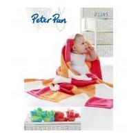 Peter Pan Baby Blankets & Pom Pom Booties Knitting Pattern 1193 DK