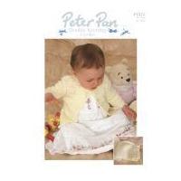 Peter Pan Baby Matinee Coat & Bonnet Crochet Pattern 1023 DK