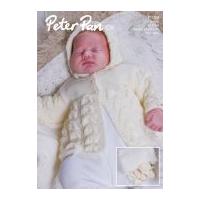 Peter Pan Baby Matinee Coat, Bonnet, Mittens, Booties & Shawl Knitting Pattern 1054 DK