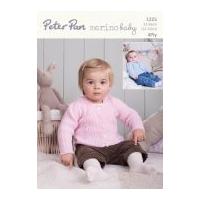 Peter Pan Baby Cardigans Merino Baby Knitting Pattern 1225 4 Ply