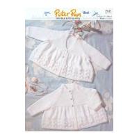 Peter Pan Baby Premature Raglan Matinee Coats Knitting Pattern 845 4 Ply, DK