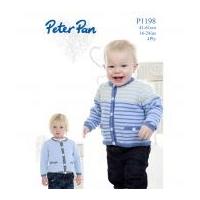 Peter Pan Baby Cardigans Knitting Pattern 1198 4 Ply