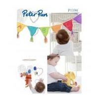 Peter Pan Baby Bird Mobile, Rabbit & Bunting Knitting Pattern 1194 DK