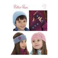 peter pan childrens hats mitts headband knitting pattern 1143 dk