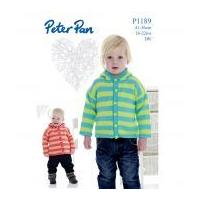 Peter Pan Baby Hooded Cardigan Knitting Pattern 1189 DK