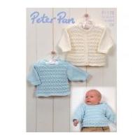 peter pan baby cardigan sweater knitting pattern 1178 dk