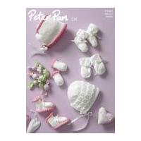 peter pan baby bonnets mittens booties knitting pattern 1067 dk
