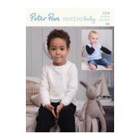Peter Pan Baby & Childrens Sweater & Tank Top Knitting Pattern 1216 DK