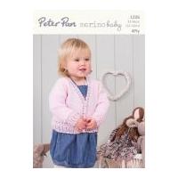 Peter Pan Baby Cardigan Merino Baby Knitting Pattern 1226 4 Ply