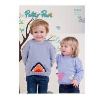 Peter Pan Childrens Mouse & Shark Sweaters Knitting Pattern 1239 DK
