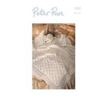 Peter Pan Baby Lacy Shawl Knitting Pattern 1012 4 Ply