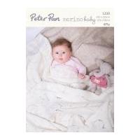 Peter Pan Baby Blanket Merino Baby Knitting Pattern 1230 4 Ply