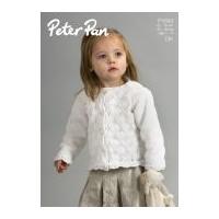 peter pan girls cardigan sweater knitting pattern 1093 dk