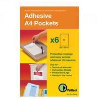 pelltech maxi self adhesive pocket 220x305mm pack of 6 pll25540