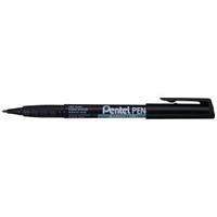 Pentel Fine 1.0mm Black Permanent Marker Pack of 12 NMS50-A
