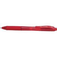 pentel energelxretractable 07mm red liquid gel rollerball pen pack of