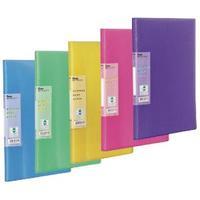 pentel recycology vivid a4 30 pocket assorted display book pack of 5