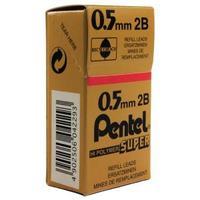 pentel 05mm 2b mechanical pencil leads pack of 144 c505 2b