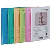 pentel recycology clear a4 display book 20 pocket assorted pack of 5