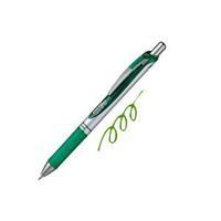 Pentel EnerGel Xm Retractable Liquid Gel Green Pen Pack of 12 BL77