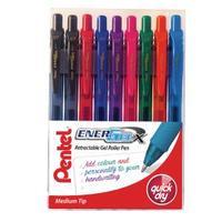 Pentel EnergelxRetractable Gel Rollerball Assorted YBL1079-MIX