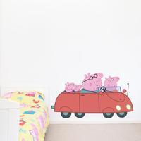 Peppa And Friends Car Wall Sticker Extra Large