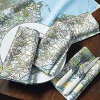 Personalised Set of 4 Landranger Map Napkins