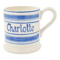 Personalised Blue Banding 1/2 Pint Mug