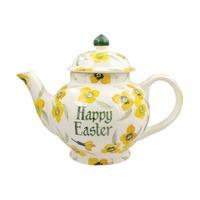 Personalised Yellow Wallflower 4 Mug Teapot