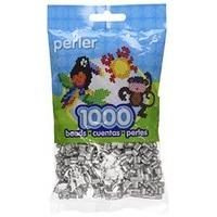 perler beads 1000pc pack white silver pearl stripe