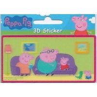 Peppa Pig - Mini 3d Lenticular Sticker - Sticker Style