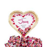 personalised love hearts heart tray