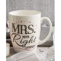 personalised mrs conical mug