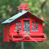Perky-Pet Squirrel-Be-Gone Red Country Style Bird Feeder