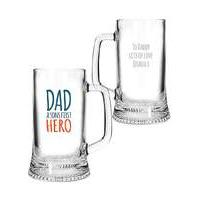 Personalised Dad First Hero Pint Stern