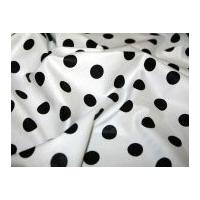 Penny Spot Cotton Poplin Fabric Black & White