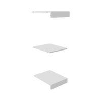 Perkin White Top Base & Shelf Pack (W)400mm