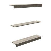 perkin grey oak effect narrow top base shelf pack w278mm