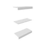 Perkin White Top Base & Shelf Pack (H)575mm (W)478mm