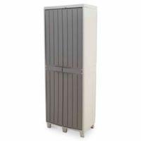 Pecos Plastic Tall Cabinet Grey