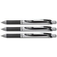 Pentel Energel XM Metal Tip Rollerball Pen 0.7mm Black